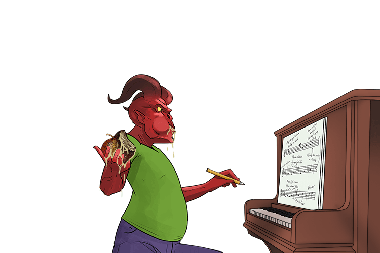 The demon composer (decomposer) only eats decaying material for energy